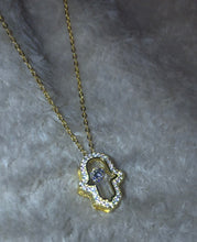 Load image into Gallery viewer, Frosty gold hamsa necklace
